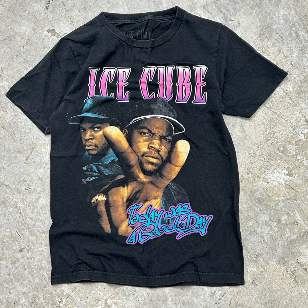ICE CUBE Graphic T-Shirt‎ XSMALL black Streetwear